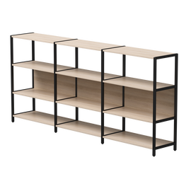 Набор стеллажных систем №3 Everprof EVO 2440x385x1120 Дуб Соната/Черный | Интернет магазин мебели и декора LifeDekor