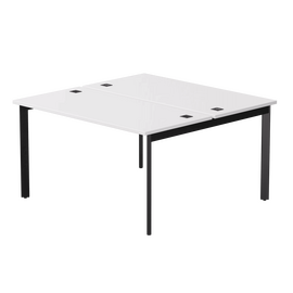 Бенч-система на 2 места Everprof EVO на металлокаркасе 1380х670(1370)x755 опоры 45гр Белый/Черный | Интернет магазин мебели и декора LifeDekor