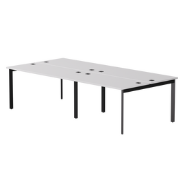 Бенч-система на 4 места Everprof EVO на металлокаркасе 2760х670(1370)x755 опоры 45гр Белый/Черный | Интернет магазин мебели и декора LifeDekor