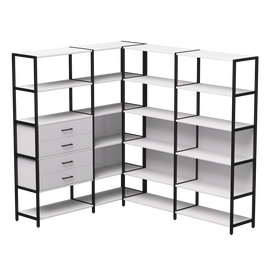 Набор стеллажных систем №17 Everprof EVO 1635x2020x1840 Белый/Черный | Интернет магазин мебели и декора LifeDekor