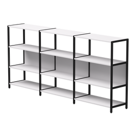 Набор стеллажных систем №3 Everprof EVO 2440x385x1120 Белый/Черный | Интернет магазин мебели и декора LifeDekor