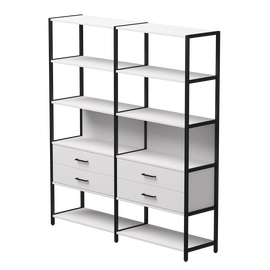 Набор стеллажных систем №7 Everprof EVO 1635x385x1840 Белый/Черный | Интернет магазин мебели и декора LifeDekor