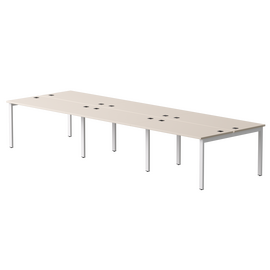 Бенч-система на 6 мест Everprof EVO на металлокаркасе 4140х670(1370)x755 Кашемир/Белый | Интернет магазин мебели и декора LifeDekor