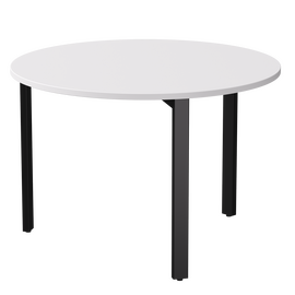 Стол переговорный Everprof EVO D1100 1100x755 Белый/Черный | Интернет магазин мебели и декора LifeDekor