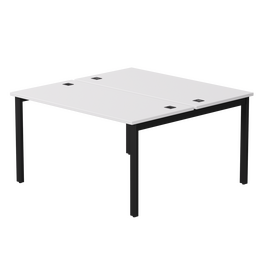 Бенч-система на 2 места Everprof EVO на металлокаркасе 1380х670(1370)x755 Белый/Черный | Интернет магазин мебели и декора LifeDekor