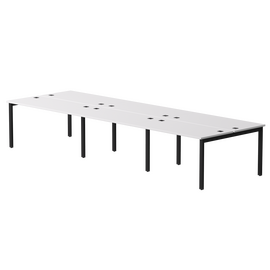 Бенч-система на 6 мест Everprof EVO на металлокаркасе 4740х670(1370)x755 Белый/Черный | Интернет магазин мебели и декора LifeDekor
