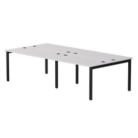 Бенч-система на 4 места Everprof EVO на металлокаркасе 2760х670(1370)x755 Белый/Черный | Интернет магазин мебели и декора LifeDekor