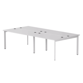 Бенч-система на 4 места Everprof EVO на металлокаркасе 2760х670(1370)x755 опоры 45гр Белый/Белый | Интернет магазин мебели и декора LifeDekor