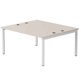 Бенч-система на 2 места Everprof EVO на металлокаркасе 1580х670(1370)x755 Кашемир/Белый | Интернет магазин мебели и декора LifeDekor