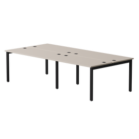 Бенч-система на 4 места Everprof EVO на металлокаркасе 3160х670(1370)x755 Кашемир/Черный | Интернет магазин мебели и декора LifeDekor