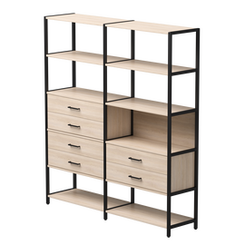 Набор стеллажных систем №8 Everprof EVO 2440x385x1840 Дуб Соната/Черный | Интернет магазин мебели и декора LifeDekor