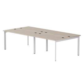 Бенч-система на 4 места Everprof EVO на металлокаркасе 2360х670(1370)x755 опоры 45гр Дуб Соната/Белый | Интернет магазин мебели и декора LifeDekor