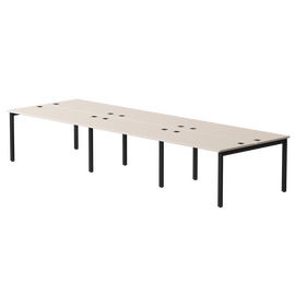 Бенч-система на 6 мест Everprof EVO на металлокаркасе 4740х670(1370)x755 Кашемир/Черный | Интернет магазин мебели и декора LifeDekor