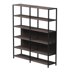 Набор стеллажных систем №6 Everprof EVO 1635x385x1840 Дуб Пасадена/Черный | Интернет магазин мебели и декора LifeDekor