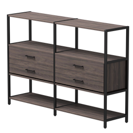 Набор стеллажных систем №2 Everprof EVO 1635x385x1120 Дуб Пасадена/Черный | Интернет магазин мебели и декора LifeDekor