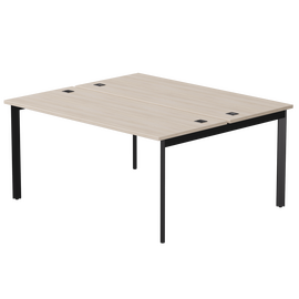 Бенч-система на 2 места Everprof EVO на металлокаркасе 1580х670(1370)x755 опоры 45гр Дуб Соната/Черный | Интернет магазин мебели и декора LifeDekor