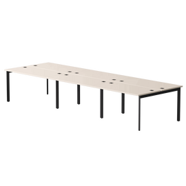 Бенч-система на 6 мест Everprof EVO на металлокаркасе 4740х670(1370)x755 опоры 45гр Кашемир/Черный | Интернет магазин мебели и декора LifeDekor