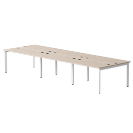 Бенч-система на 6 мест Everprof EVO на металлокаркасе 4740х670(1370)x755 опоры 45гр Дуб Соната/Белый | Интернет магазин мебели и декора LifeDekor
