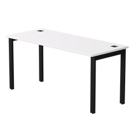 Стол прямой Everprof EVO на металлокаркасе 1580х670х755 мм Белый/Черный | Интернет магазин мебели и декора LifeDekor