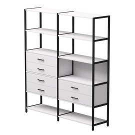 Набор стеллажных систем №8 Everprof EVO 2440x385x1840 Белый/Черный | Интернет магазин мебели и декора LifeDekor