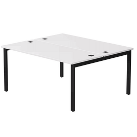 Бенч-система на 2 места Everprof EVO на металлокаркасе 1580х670(1370)x755 Белый/Черный | Интернет магазин мебели и декора LifeDekor