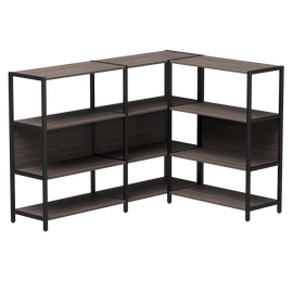 Набор стеллажных систем №14 Everprof EVO 1635x1215x1120 Дуб Пасадена/Черный | Интернет магазин мебели и декора LifeDekor