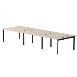 Бенч-система на 6 мест Everprof EVO на металлокаркасе 4740х670(1370)x755 опоры 45гр Дуб Соната/Черный | Интернет магазин мебели и декора LifeDekor