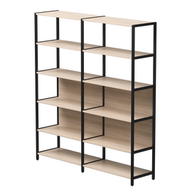 Набор стеллажных систем №6 Everprof EVO 1635x385x1840 Дуб Соната/Черный | Интернет магазин мебели и декора LifeDekor