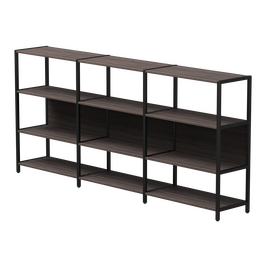 Набор стеллажных систем №3 Everprof EVO 2440x385x1120 Дуб Пасадена/Черный | Интернет магазин мебели и декора LifeDekor