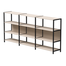 Набор стеллажных систем №3 Everprof EVO 2440x385x1120 Кашемир/Черный | Интернет магазин мебели и декора LifeDekor