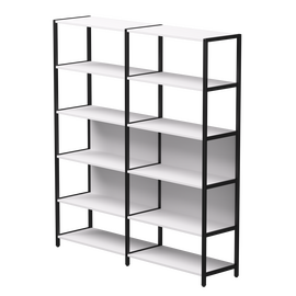 Набор стеллажных систем №6 Everprof EVO 1635x385x1840 Белый/Черный | Интернет магазин мебели и декора LifeDekor