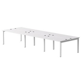 Бенч-система на 6 мест Everprof EVO на металлокаркасе 4740х670(1370)x755 Белый/Белый | Интернет магазин мебели и декора LifeDekor