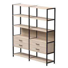 Набор стеллажных систем №7 Everprof EVO 1635x385x1840 Дуб Соната/Черный | Интернет магазин мебели и декора LifeDekor