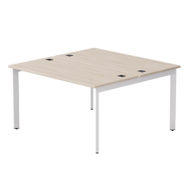 Бенч-система на 2 места Everprof EVO на металлокаркасе 1380х670(1370)x755 опоры 45гр Дуб Соната/Белый | Интернет магазин мебели и декора LifeDekor