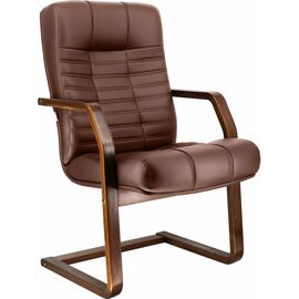 Кресло Everprof Atlant Wood CF Кожа Kоричневый | Интернет магазин мебели и декора LifeDekor