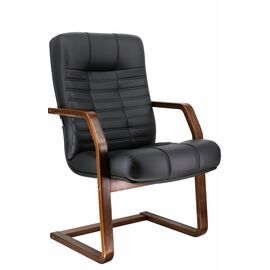 Кресло Everprof Atlant Wood CF Экокожа Черный | Интернет магазин мебели и декора LifeDekor