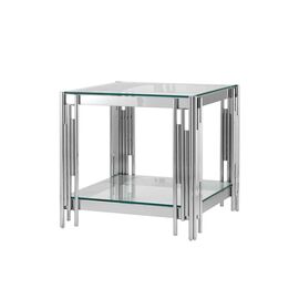 Журнальный столик 55*55 ГЭТСБИ серебро | Интернет магазин мебели и декора LifeDekor