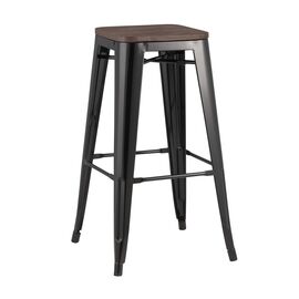 Стул барный TOLIX WOOD черный глянцевый | Интернет магазин мебели и декора LifeDekor