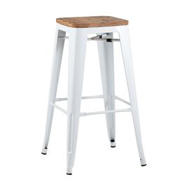 Стул барный TOLIX WOOD белый глянцевый | Интернет магазин мебели и декора LifeDekor