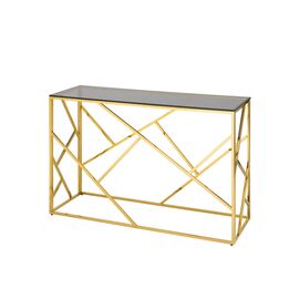 Консоль АРТ ДЕКО 120х40 золото стекло smoke | Интернет магазин мебели и декора LifeDekor