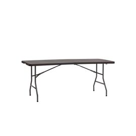 Стол складной чемодан пластиковый Кейт 180 коричневый | Интернет магазин мебели и декора LifeDekor