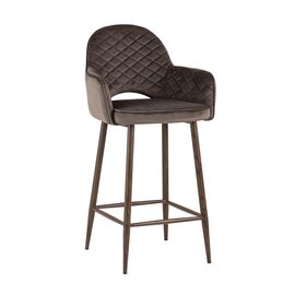 Стул полубарный Венера диамант велюр коричневый | Интернет магазин мебели и декора LifeDekor