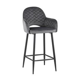 Стул полубарный Венера диамант велюр серый | Интернет магазин мебели и декора LifeDekor