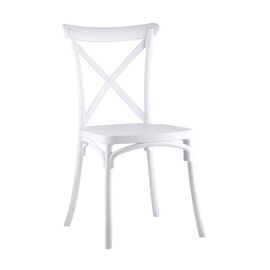 Стул Кроссбэк пластиковый белый | Интернет магазин мебели и декора LifeDekor