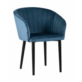 Стул с подлокотниками Нейтон велюр пыльно-синий | Интернет магазин мебели и декора LifeDekor