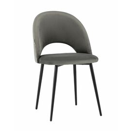 Стул Меган велюр тёмно-серый | Интернет магазин мебели и декора LifeDekor