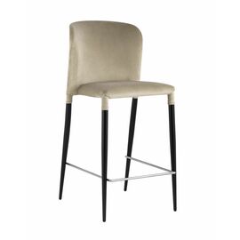 Стул полубарный Лори велюр бежевый | Интернет магазин мебели и декора LifeDekor