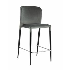 Стул полубарный Лори велюр серый | Интернет магазин мебели и декора LifeDekor