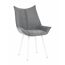 Стул Осло велюр серый белые ножки | Интернет магазин мебели и декора LifeDekor