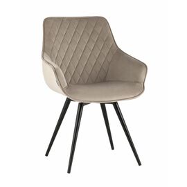 Стул вращающийся Сеул велюр серо-бежевый | Интернет магазин мебели и декора LifeDekor